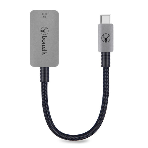 Bonelk Long-Life USB-C to 4K HDMI Adapter - 15cm (Space Grey)