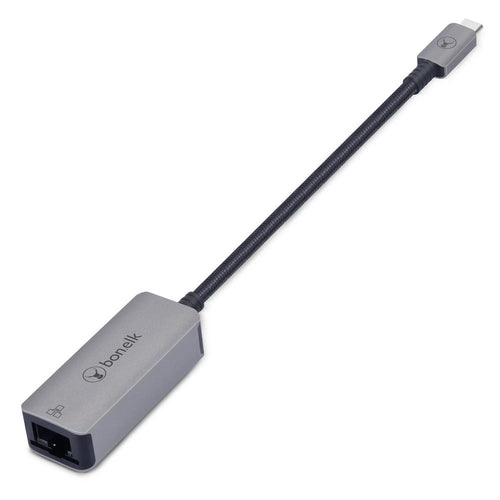 Bonelk Long-Life USB-C to Ethernet Adapter - 15cm (Space Grey)