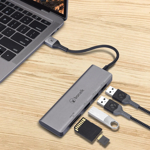 Bonelk Long-Life USB-A 5-in-1 Multiport Hub
