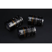 Laowa Nanomorph S35 Prime 3-Lens Bundle  (27mm, 35mm, 50mm) (Amber)