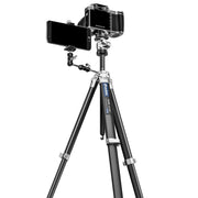 Leofoto AZ-204C Carbon Fibre Travel Tripod + LH-25R Ball Head - Silver/Carbon