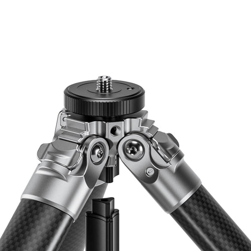 Leofoto AZ-204C Carbon Fibre Travel Tripod + LH-25R Ball Head - Silver/Carbon
