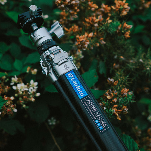 Leofoto AZ-204C Carbon Fibre Travel Tripod + LH-25R Ball Head - Silver/Carbon