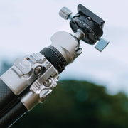 Leofoto AZ-204C Carbon Fibre Travel Tripod + LH-25R Ball Head - Silver/Carbon