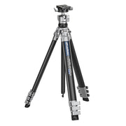 Leofoto AZ-204C Carbon Fibre Travel Tripod + LH-25R Ball Head - Silver/Carbon