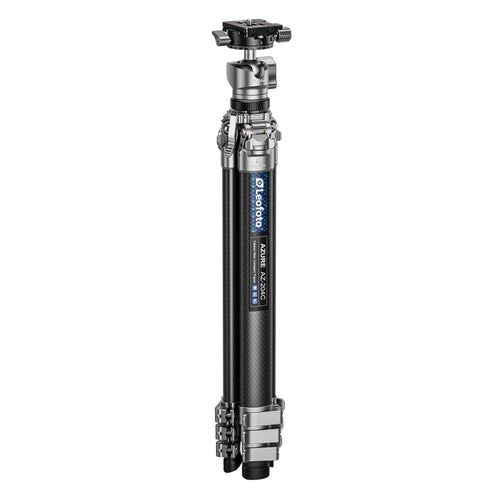 Leofoto AZ-204C Carbon Fibre Travel Tripod + LH-25R Ball Head - Silver/Carbon
