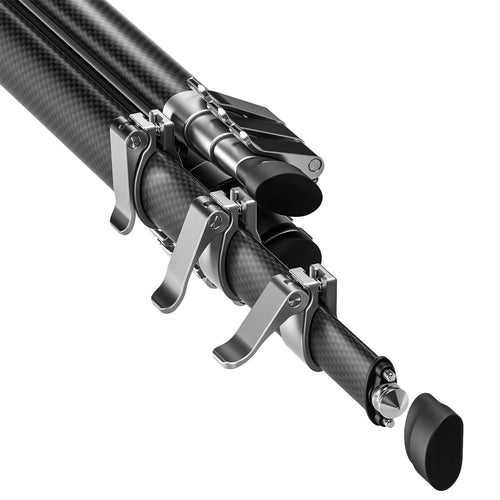 Leofoto AZ-204C Carbon Fibre Travel Tripod + LH-25R Ball Head - Silver/Carbon