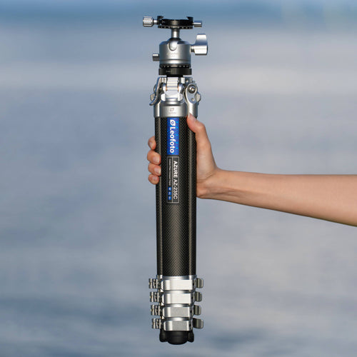 Leofoto AZ-235C Carbon Fibre Travel Tripod + LH-30R Ball Head - Silver/Carbon