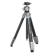 Leofoto AZ-235C Carbon Fibre Travel Tripod + LH-30R Ball Head - Silver/Carbon