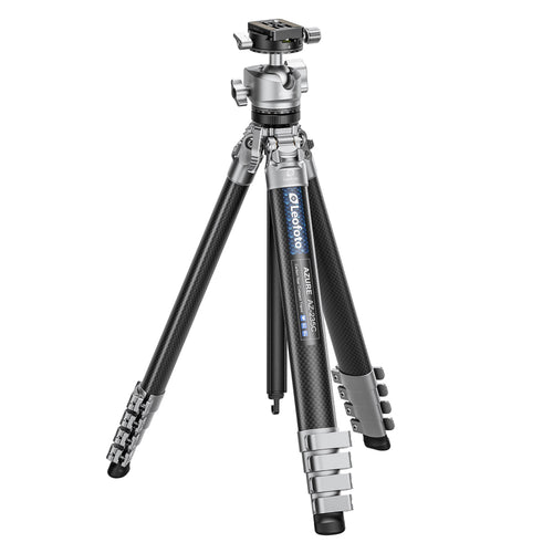 Leofoto AZ-235C Carbon Fibre Travel Tripod + LH-30R Ball Head - Silver/Carbon