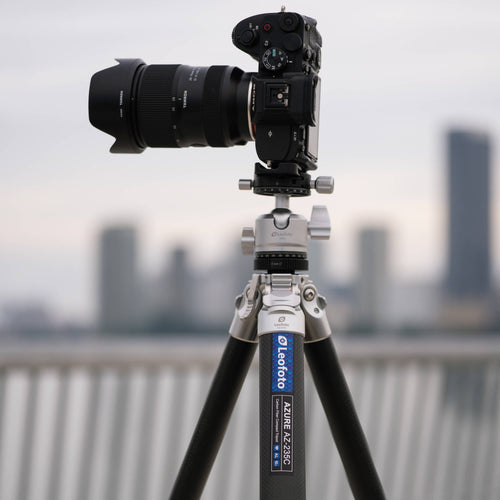 Leofoto AZ-235C Carbon Fibre Travel Tripod + LH-30R Ball Head - Silver/Carbon