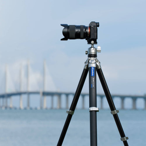 Leofoto AZ-235C Carbon Fibre Travel Tripod + LH-30R Ball Head - Silver/Carbon