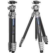 Leofoto AZ-235C Carbon Fibre Travel Tripod + LH-30R Ball Head - Silver/Carbon