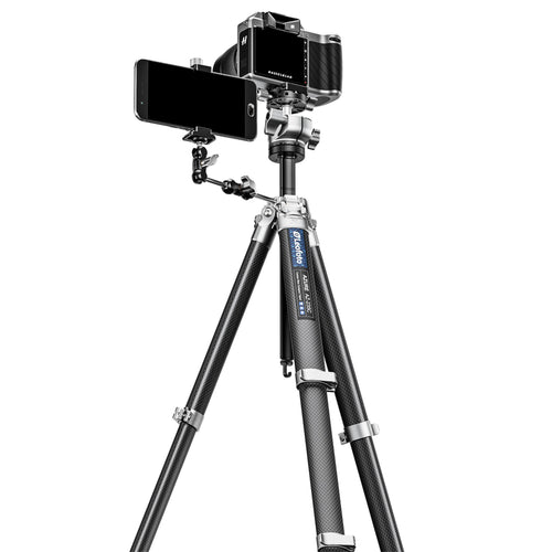 Leofoto AZ-235C Carbon Fibre Travel Tripod + LH-30R Ball Head - Silver/Carbon