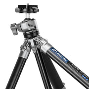 Leofoto AZ-235C Carbon Fibre Travel Tripod + LH-30R Ball Head - Silver/Carbon