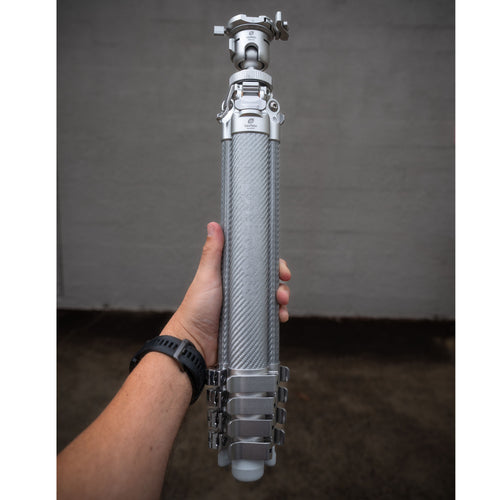 Leofoto AZ-235C Carbon Fibre Travel Tripod + MBH-30 Inverted Ball Head - Silver