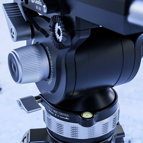 Leofoto BV-20 75mm Base Video Fluid Head with Arca PU-130D Plate