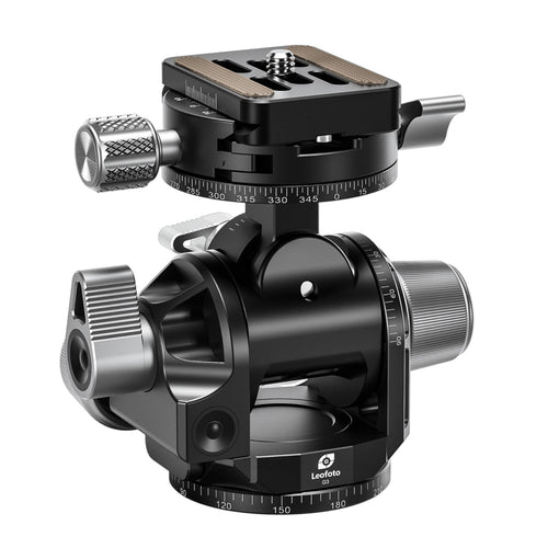 Leofoto G3 50mm 3-Axis Geared Head with BPL-50N Plate