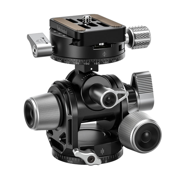 Leofoto G3 50mm 3-Axis Geared Head with BPL-50N Plate