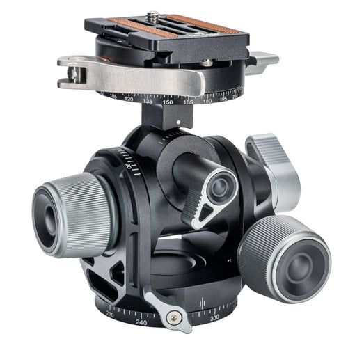 Leofoto G4PCL 60mm 3-Axis Geared Head with Lever Release Clamp
