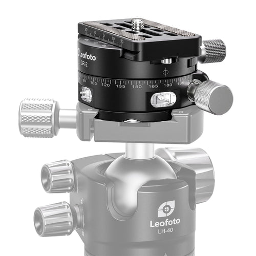 Leofoto GR-2 60mm Geared Panning Clamp with QP-70N Plate