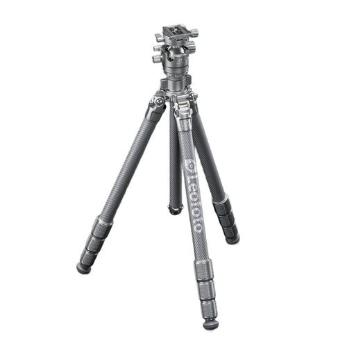 Leofoto LG-284C Silver 4 Section Water Resistant Carbon Fibre Tripod with LH-36R Ball Head