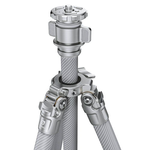 Leofoto LG-324C Silver 4 Section Water Resistant Carbon Fibre Tripod with LH-40R Ball Head