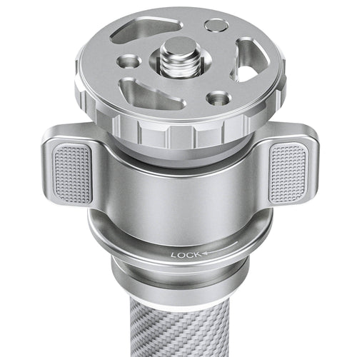 Leofoto LG-324C Silver 4 Section Water Resistant Carbon Fibre Tripod with LH-40R Ball Head