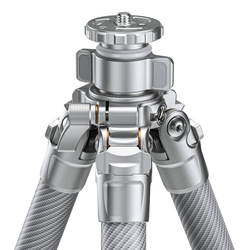 Leofoto LG-324C Silver 4 Section Water Resistant Carbon Fibre Tripod with LH-40R Ball Head