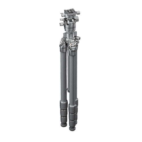 Leofoto LG-324C Silver 4 Section Water Resistant Carbon Fibre Tripod with LH-40R Ball Head