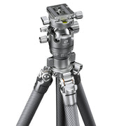 Leofoto LG-324C Silver 4 Section Water Resistant Carbon Fibre Tripod with LH-40R Ball Head