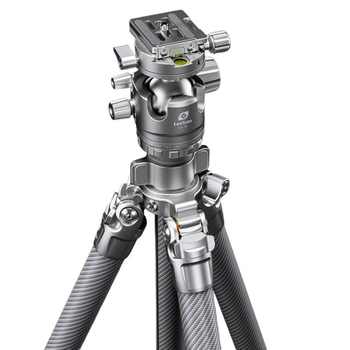Leofoto LG-324C Silver 4 Section Water Resistant Carbon Fibre Tripod with LH-40R Ball Head