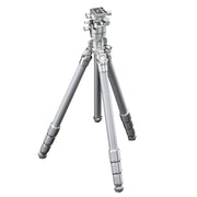 Leofoto LG-324C Silver 4 Section Water Resistant Carbon Fibre Tripod with LH-40R Ball Head