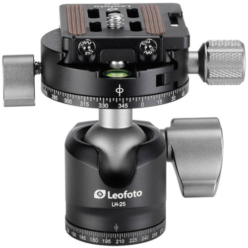 Leofoto LH-25R 25mm Low Profile Ball Head with Panning Clamp and NP-50 Plate