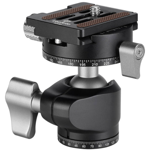 Leofoto LH-25R 25mm Low Profile Ball Head with Panning Clamp and NP-50 Plate