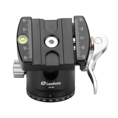 Leofoto LH-30LR 30mm Low Profile Ball Head with LR-50 Quick Release Lever Clamp and NP-50 Plate