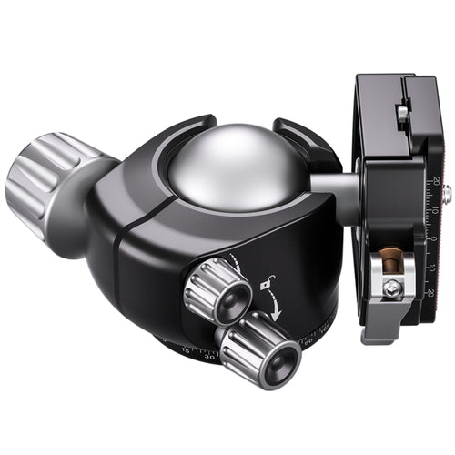 Leofoto LH-47LR 47mm Low Profile Ball Head with LR-60 Quick Release Lever Clamp and QP-70N Plate