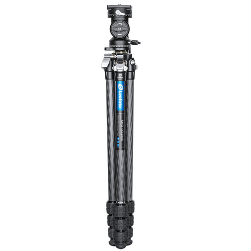 Leofoto LO-224C MR.O Series 4 Section Levelling Centre Column Carbon Fibre Tripod with BV-1R Video Head and BVL-01 Conversion Plate