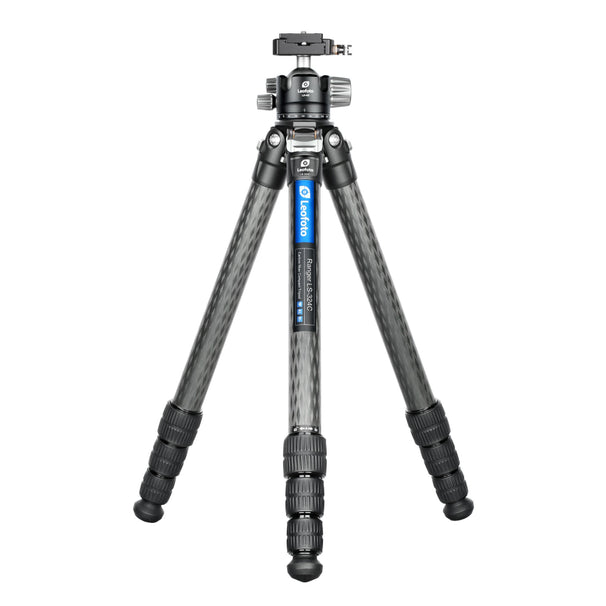 Leofoto LS-324C Ranger Series 4 Section Carbon Fibre Tripod with LH-40LR (Lever