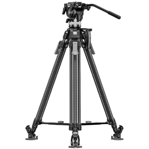 Leofoto LVF-143C+FH-5L Professional Carbon Fibre Video Tripod with FH-5L Video Fluid Head