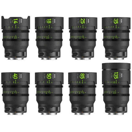NiSi ATHENA PRIME Full Frame Cinema 8 Lens Master Kit (RF Mount)