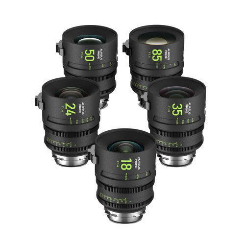NiSi Aureus Prime Full Frame T1.4 Cinema Lens Kit - Includes 5 Lenses + Hard Case (PL Mount)