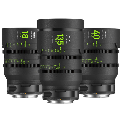 NiSi ATHENA PRIME Full Frame Cinema 3 Lens Add-On Kit (E Mount)