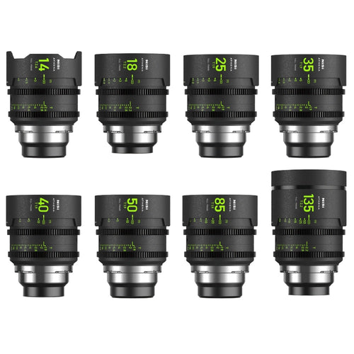 NiSi ATHENA PRIME Full Frame Cinema 8 Lens Master Kit (PL Mount)