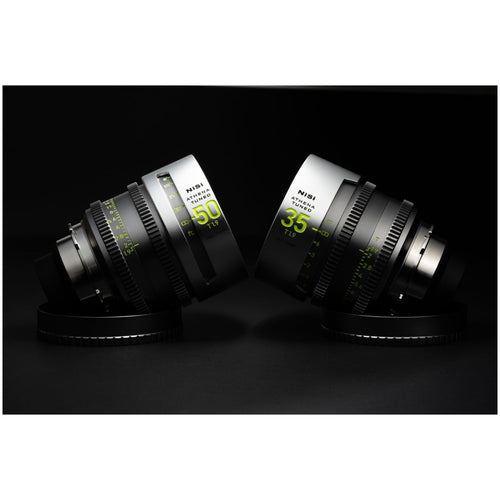 NiSi ATHENA TUNED PRIME Limited Edition Full Frame Cinema Lens Kit with 5 Lenses 14mm T2.4, 25mm T1.9, 35mm T1.9, 50mm T1.9, 85mm T1.9 + Grey Hard Case (PL Mount)