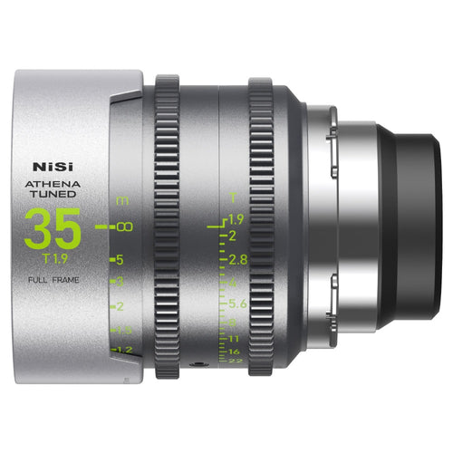 NiSi ATHENA TUNED PRIME Limited Edition Full Frame Cinema Lens Kit with 5 Lenses 14mm T2.4, 25mm T1.9, 35mm T1.9, 50mm T1.9, 85mm T1.9 + Grey Hard Case (PL Mount)