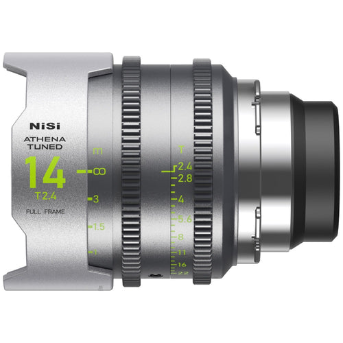 NiSi ATHENA TUNED PRIME Limited Edition Full Frame Cinema Lens Kit with 5 Lenses 14mm T2.4, 25mm T1.9, 35mm T1.9, 50mm T1.9, 85mm T1.9 + Grey Hard Case (PL Mount)