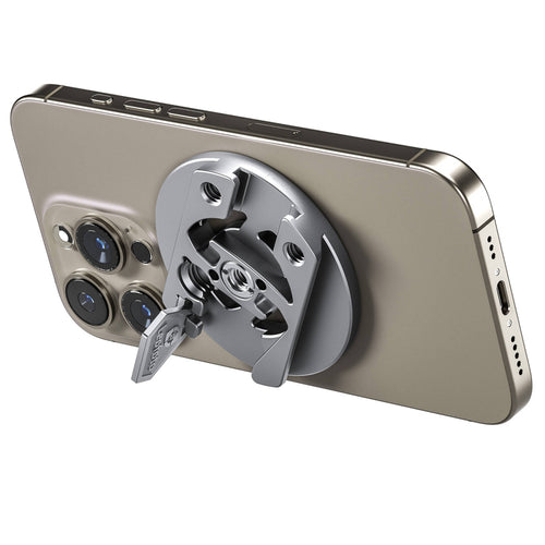 Leofoto PM-01 Magnetic Quick Mount Plate for Mobile Phones - Silver