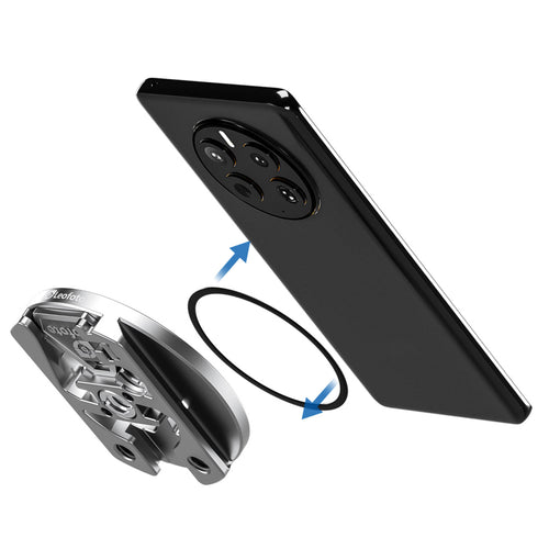 Leofoto PM-01 Magnetic Quick Mount Plate for Mobile Phones - Silver