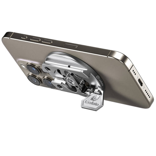 Leofoto PM-01 Magnetic Quick Mount Plate for Mobile Phones - Silver